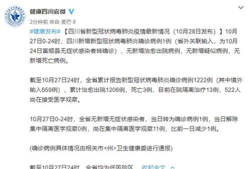 四川昨日新增一例确诊病例