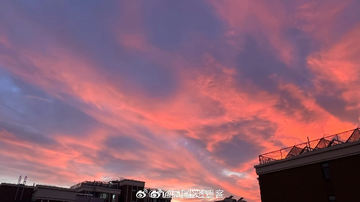 七夕北京晚霞，浪漫至极的天空画卷